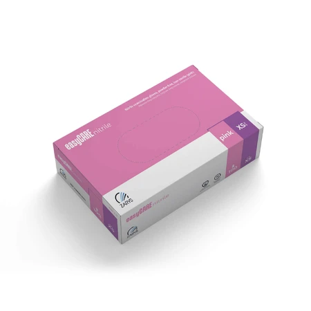 Рукавички нітрилові EasyCare Nitrile, нестерильні, без пудри, рожеві, розмір XS, 100 штук: ціни та характеристики