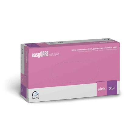 Рукавички нітрилові EasyCare Nitrile, нестерильні, без пудри, рожеві, розмір XS, 100 штук: ціни та характеристики