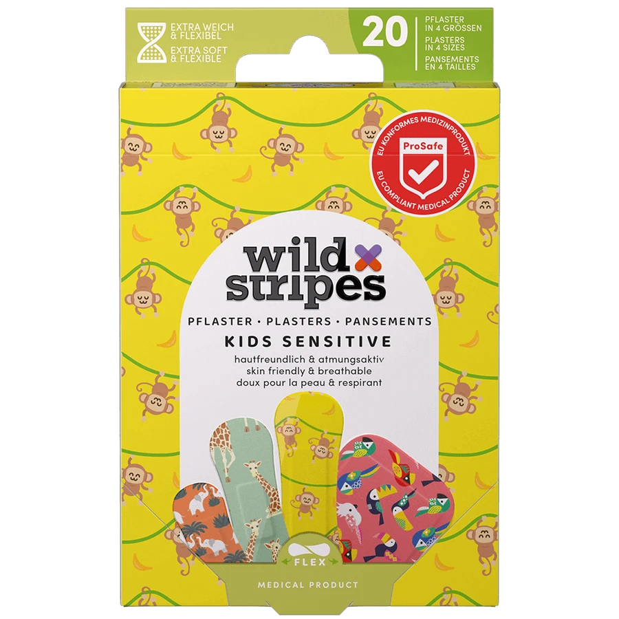 Пластыри Wild Stripes Kids Sensitive, Jungle, 20 шт.: цены и характеристики