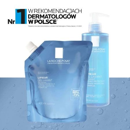 Набор La Roche-Posay Lipikar, нежный очищающий гель для лица и тела, чувствительная кожа, 400 мл + запасной, 400 мл: цены и характеристики