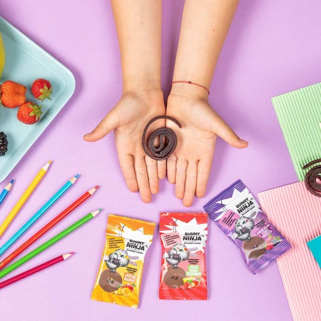 Набір Bunny Ninja Fruit Rolls, фруктові снеки, 4 х 15 г + безкоштовна розмальовка: ціни та характеристики