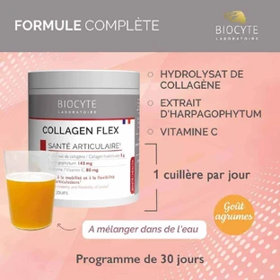 Biocyte Health Collagen Flex 30x8g Goût Agrumes 240g
