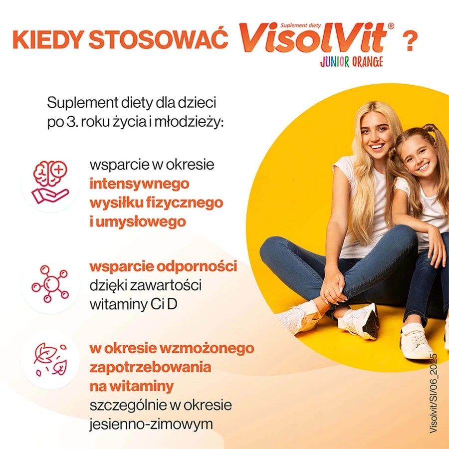 VisolVit Junior Orange pack, pulbere efervescentă, aromă de portocale, 2 x 30 pliculețe: цены и характеристики