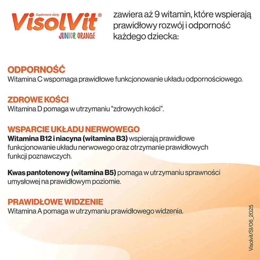 VisolVit Junior Orange pack, pulbere efervescentă, aromă de portocale, 2 x 30 pliculețe: цены и характеристики