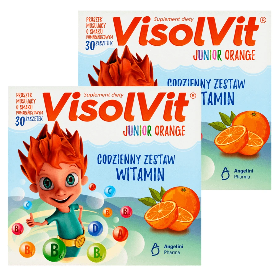 VisolVit Junior Orange pack, pulbere efervescentă, aromă de portocale, 2 x 30 pliculețe: цены и характеристики