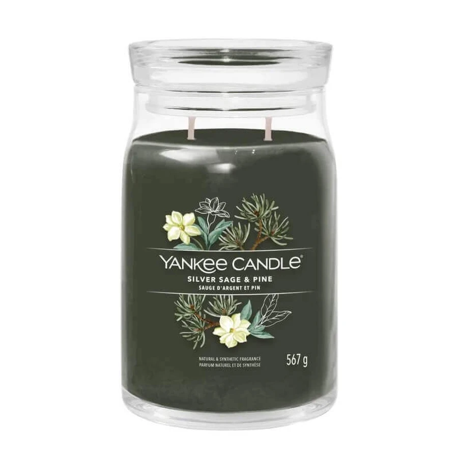 Yankee Candle Silver Sage amp; Pine Large Scented Candle, 567 г: цены и характеристики