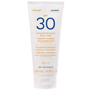 Korres Йогурт, защитная эмульсия для тела и лица, SPF 30, 200 мл