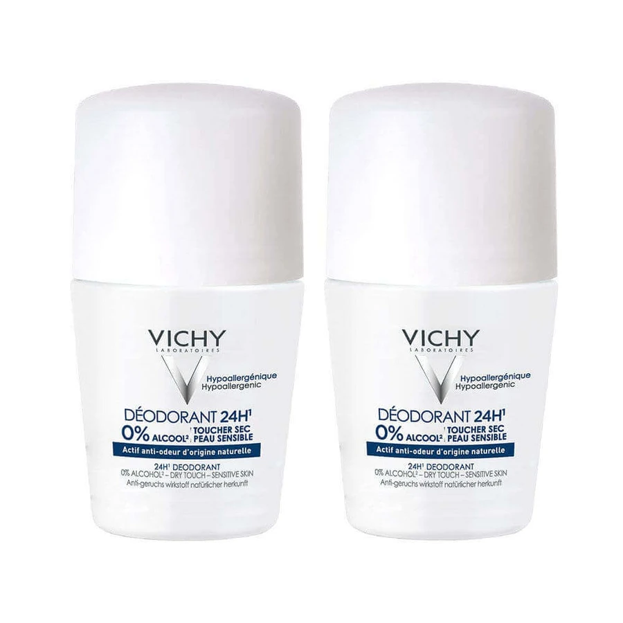Vichy Дезодорант 24 часа Dry Touch Sensitive Skin Roll-on 2х50 мл: цены и характеристики