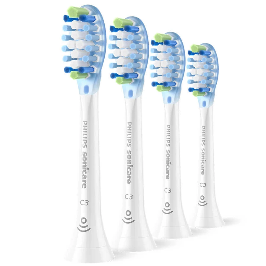 Philips, змінні насадки для звукової зубної щітки Sonicare C3 Premium Plaque Defence, білі, 4 шт.: ціни та характеристики