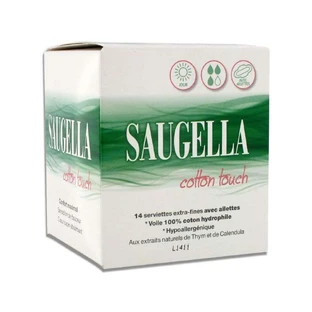 Saugella CottonTouch 14 дневные тампоны с крылышками x14
