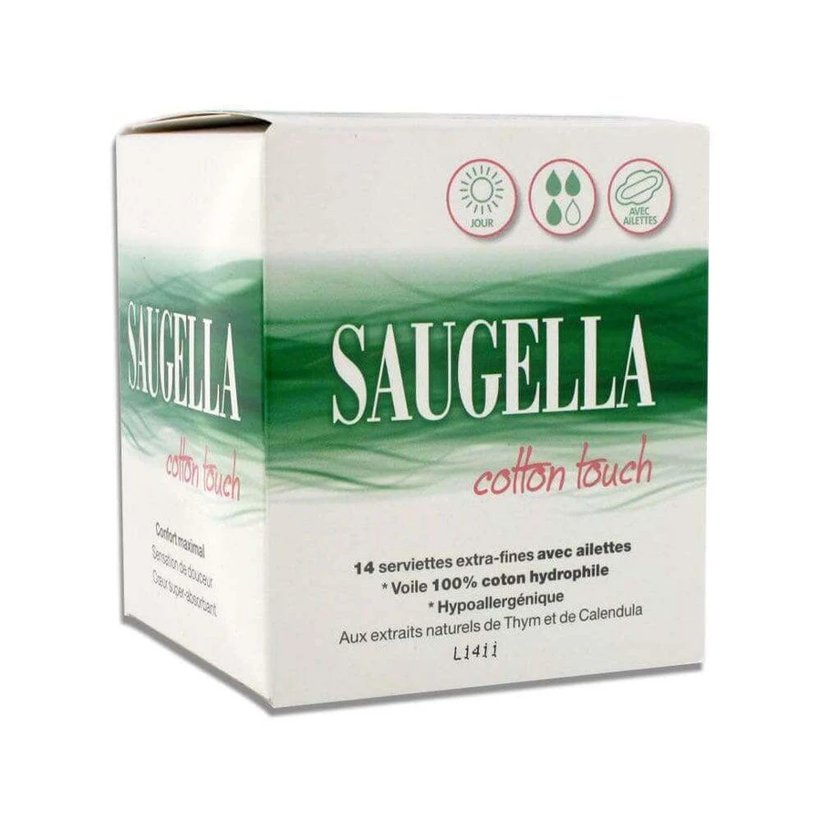Saugella CottonTouch 14 денні тампони з крильцями x14: ціни та характеристики