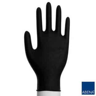Abena, рукавички нітрилові, нестерильні, без пудри, чорні, розмір XL, 100 штук