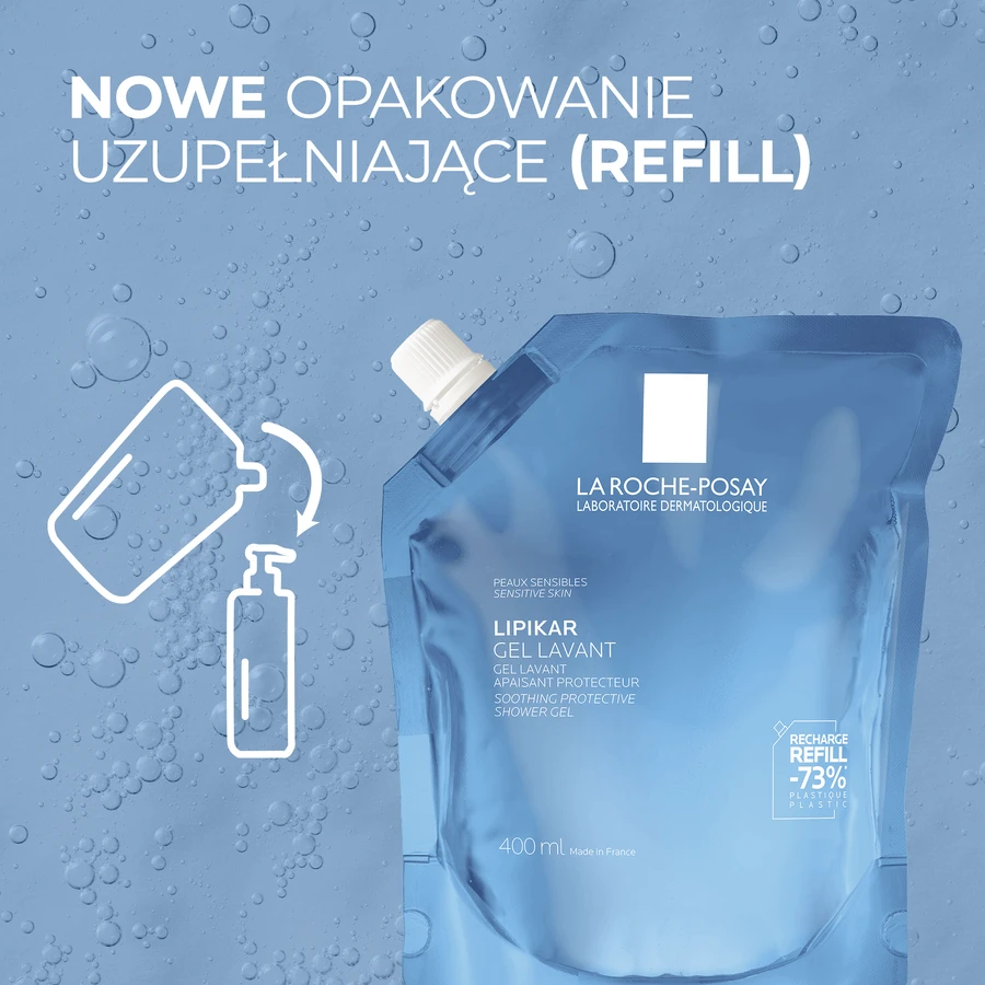 La Roche-Posay Lipikar, нежный очищающий гель для лица и тела, чувствительная кожа, резерв, 400 мл: цены и характеристики