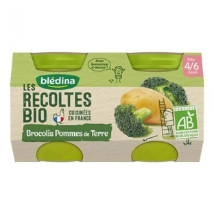 Blédina Баночки брокколи и картофель Les Récoltes Bio с 4 до 6 месяцев 2x130г