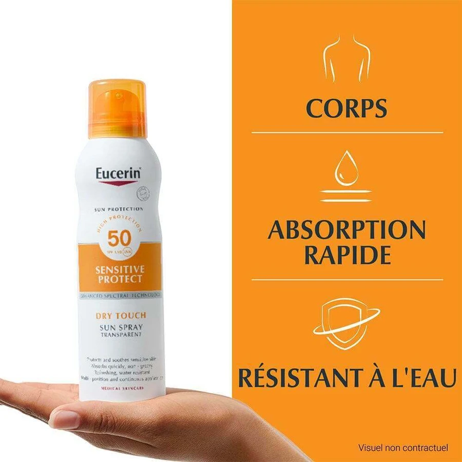 Eucerin Сонцезахисний крем для чутливої шкіри Прозорий туман Spf50 Sensitive Skin 200 мл: ціни та характеристики