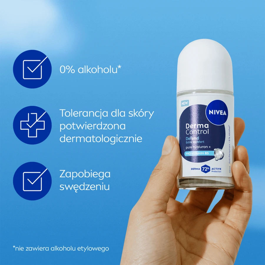 Nivea Derma Control Defend, антиперспирант, ролл-он, 50 мл: цены и характеристики