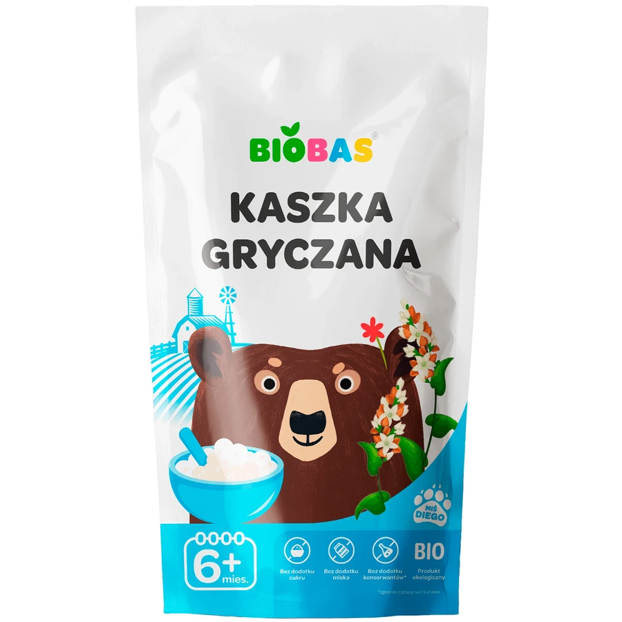 Гречана каша BioBas Біо, без додавання цукру, з 6 місяців, 200 г: ціни та характеристики