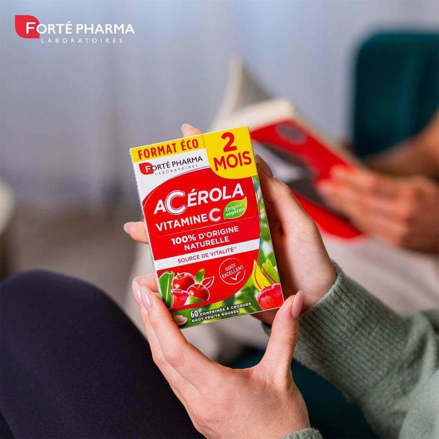 Forté Pharma Ацерола, багата на натуральні вітаміни С 60 жувальних таблеток: ціни та характеристики