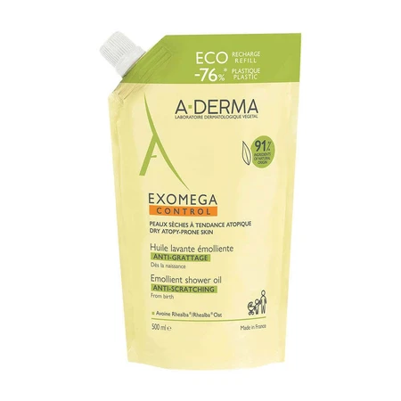 A-Derma Exomega Control Пом'якшувальна очищувальна олія Eco Refill 500 мл: ціни та характеристики
