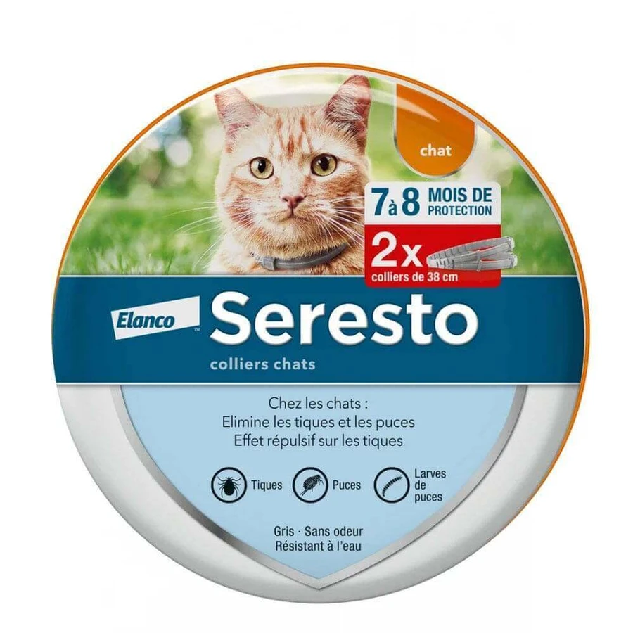 Нашийник антипаразитарний Seresto для котів 2 шт: ціни та характеристики