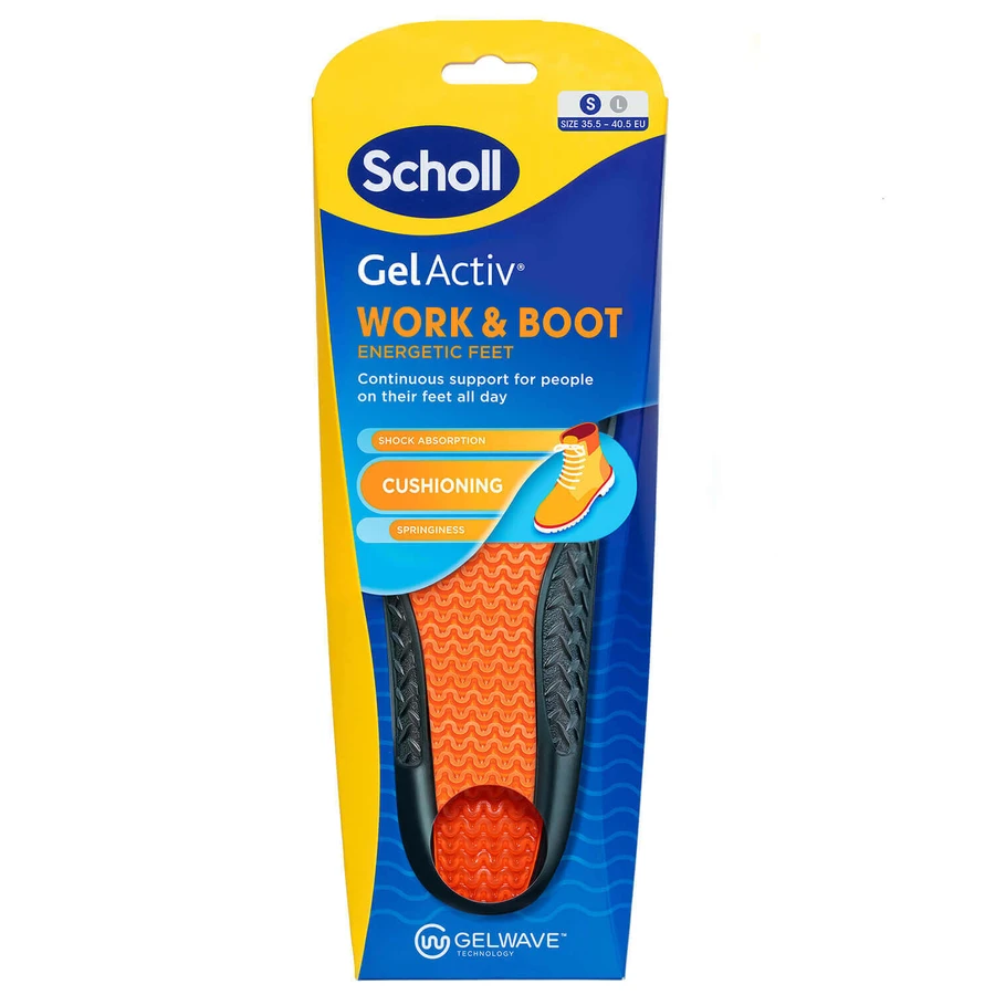 Scholl GelActiv, устілки для взуття, для роботи, розмір S 35.5-40.5, 2 штуки: ціни та характеристики
