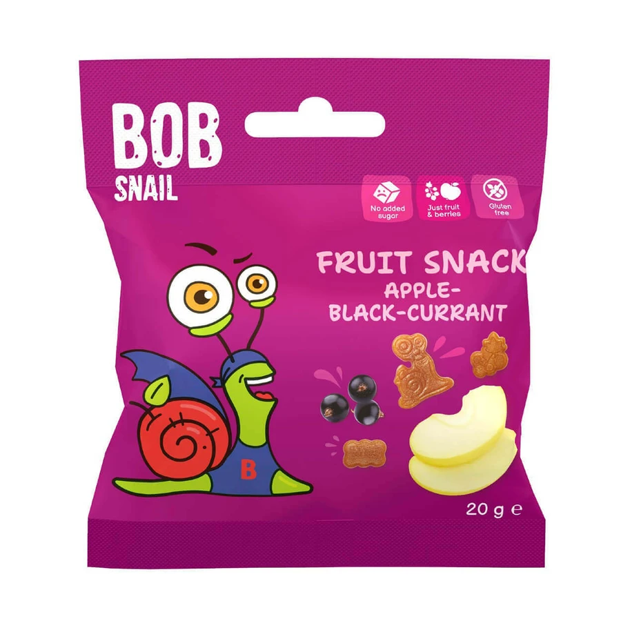 Желе Bob Snail Фруктове, яблуко, чорна смородина, 20 г: ціни та характеристики