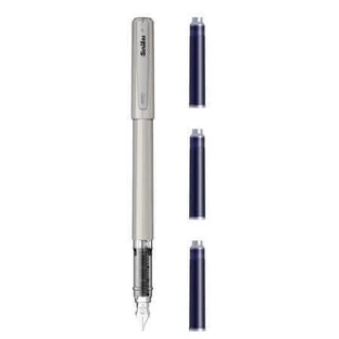 Ручка шкільна + 3 заправки Primeo, Grey, Scrikss
