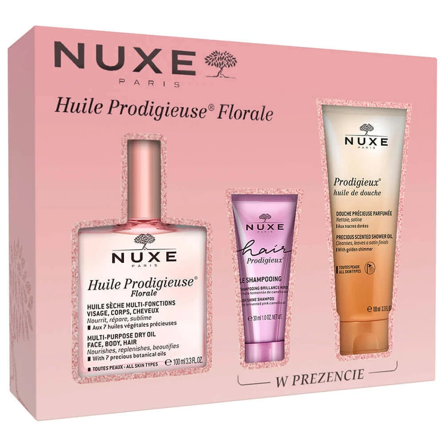 Набор Nuxe Huile Prodigieuse Florale, сухое масло, 100 мл + шампунь, 30 мл + масло для душа, 100 мл: цены и характеристики