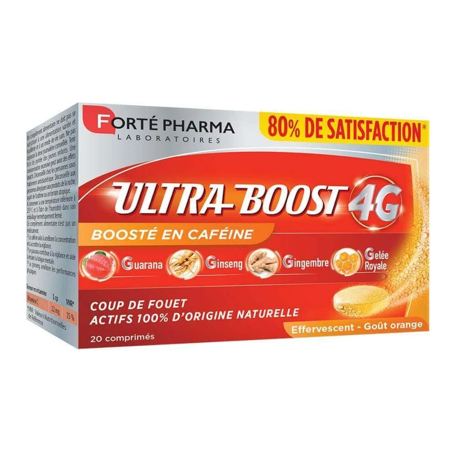 Forté Pharma Ultra Boost 4G Природная энергия с женьшенем 20 шипучих таблеток: цены и характеристики