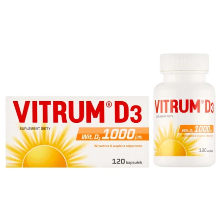 Vitrum D3, вітамін D 1000 МО, 120 капсул: ціни та характеристики