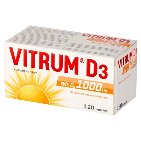 Vitrum D3, вітамін D 1000 МО, 120 капсул: ціни та характеристики