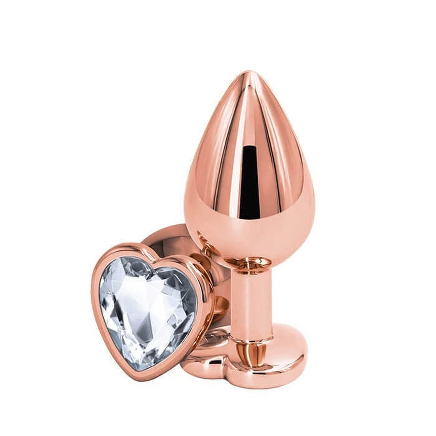 NS Novelties Анальная пробка Rear Assets с кристаллом Medium Rose Gold: цены и характеристики