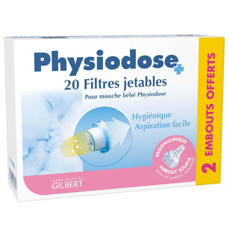 Gilbert Physiodose For Baby Fly 20 одноразових фільтрів + 2 насадки: ціни та характеристики
