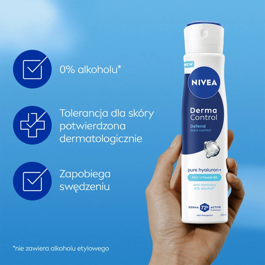 Nivea Derma Control Defend, антиперспирант, спрей, 250 мл: цены и характеристики