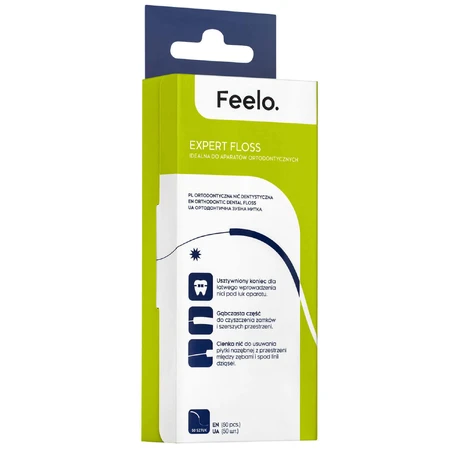 Зубна нитка Feelo Expert Floss, ортодонтична нитка, 50 секцій: ціни та характеристики