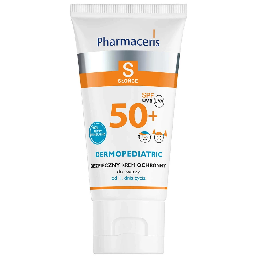 Pharmaceris S, безпечний крем для обличчя для дітей від народження, SPF 50+, 50 мл + сімейна гра Доббл безкоштовно: ціни та характеристики