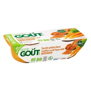 Good Gout Petits Plats Bebe Bio Морковь сладкий картофель чечевица Dahl Style С 10 месяцев 2х190г