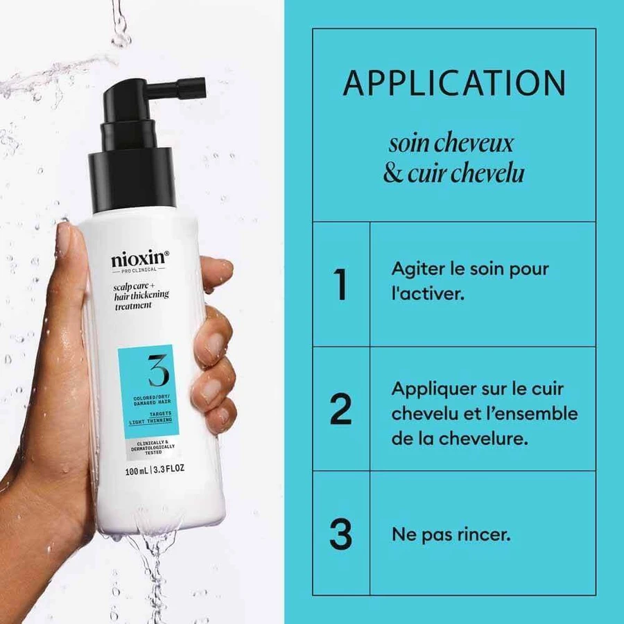 Nioxin System 3 Leave-In Treatment для окрашенных/сухих/поврежденных волос и волос с умеренным выпадением 100 мл: цены и характеристики