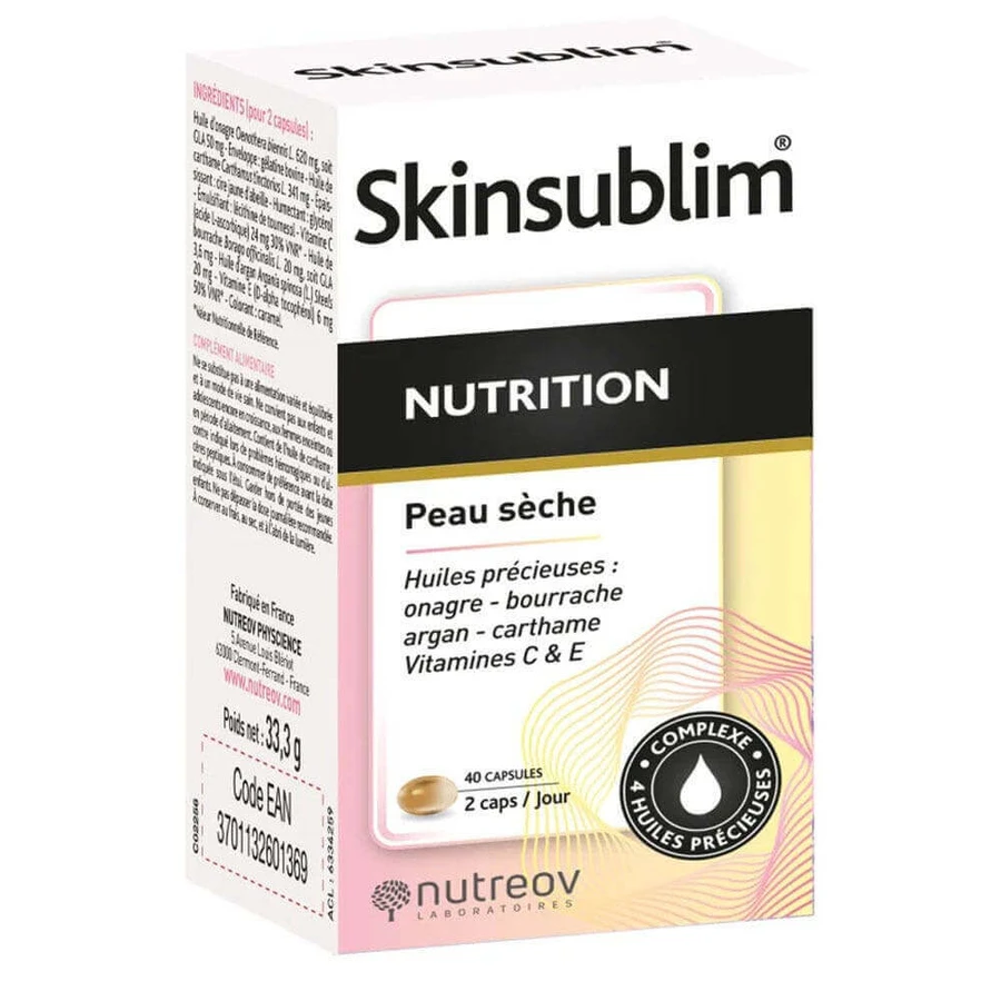 Nutreov Skinsublim Nutrition Суха шкіра 40 капсул: ціни та характеристики