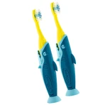 Набор periuță de dinți Elgydium Pocket Kids Shark, periuță de dinți pentru copii, de călătorie, 2-6 ani, 2 bucăți: цены и характеристики