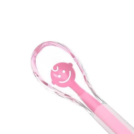BabyOno Baby's Smile, мягкая силиконовая детская ложка, розовая, от 6 месяцев, 1 шт.: цены и характеристики