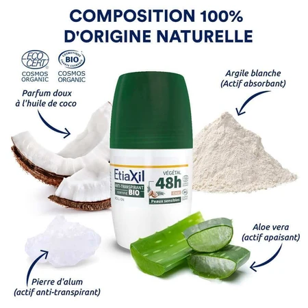 Etiaxil Антиперспирант-дезодорант роликовый с кокосовым орехом Bio Sensitive Skin 2х50 мл: цены и характеристики