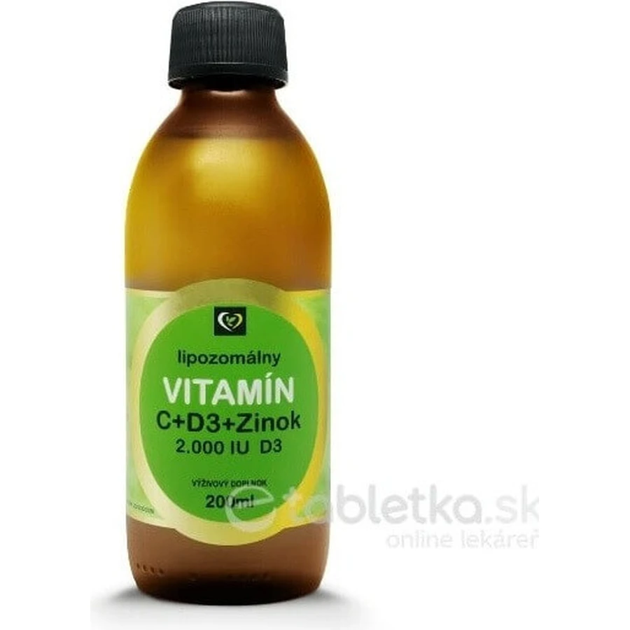 Healthy World Ліпосомальний вітамін С + цинк + D3 1×200 мл, вітамінна добавка: ціни та характеристики