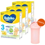 Набір Bebiko Junior 3 Nutriflor Expert, поживна молочна суміш, від 1 року, зі смаком ванілі, 3 x 600 г + Boon, соломинка для ковтання, 265 мл безкоштовно: ціни та характеристики