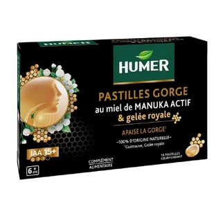 Льодяники для горла Humer Manuka медові з бджолиним маточним молочком x16