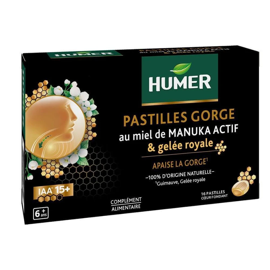 Льодяники для горла Humer Manuka медові з бджолиним маточним молочком x16: ціни та характеристики
