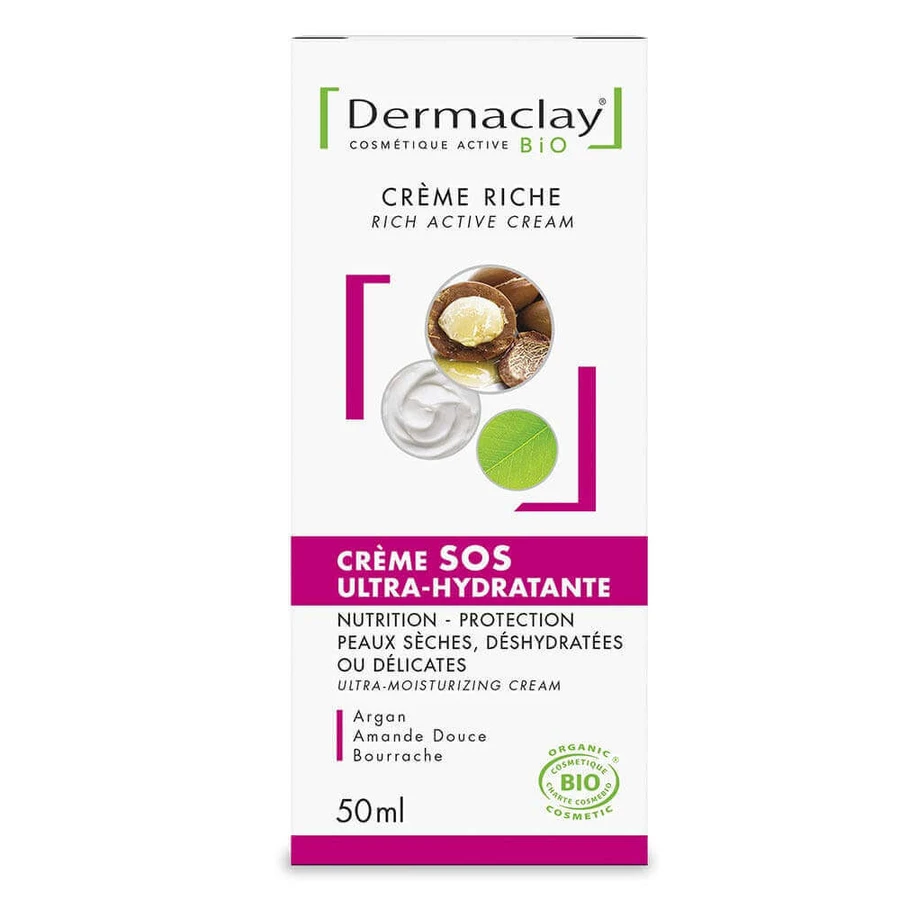Dermaclay Organic Ультразволожуючий денний крем 50мл: ціни та характеристики
