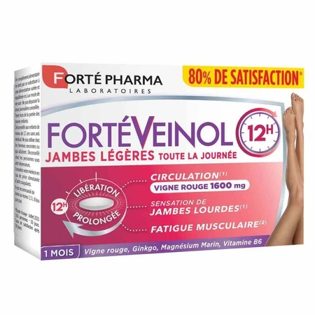 Forté Pharma Forté Veinol Червона лоза кровообіг і важкі ноги 30 таблеток пролонгованої дії: ціни та характеристики