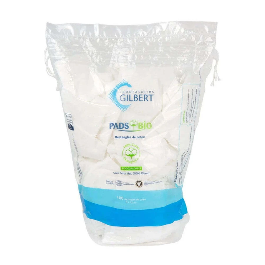 Gilbert Pads Bio 8x10cm 180 хлопковых прямоугольников: цены и характеристики