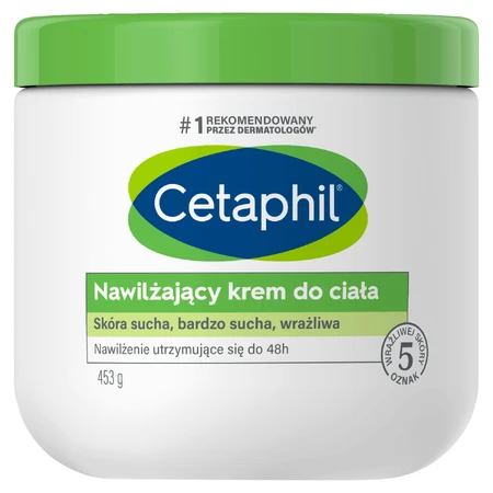 Cetaphil, зволожуючий крем для тіла, для всієї родини, 453 г + зволожуючий крем для обличчя з кислотою гіалуроновою, крем-ноапель, 48 мл безкоштовно: ціни та характеристики